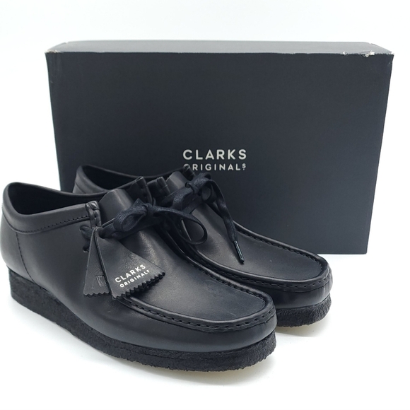 Clarks Wallabee Original Black Smooth Leather Limited Edition Shoes Men Size 8.5 main image 9